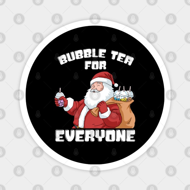 Christmas Bubble Tea Gift Santa Claus Gifts Kids Boba Tea Magnet by PomegranatePower